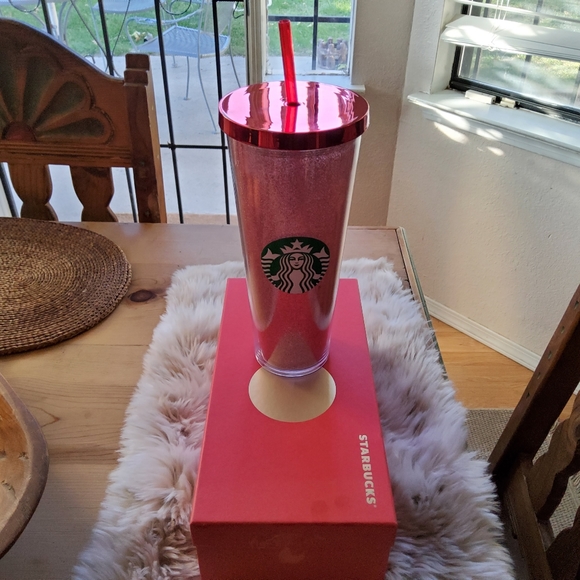 Authentic/NIB/HTF 2014 Starbucks Pink Glitter Tumbler